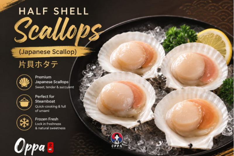 Half Shell Japanese Scallop (4 pcs)